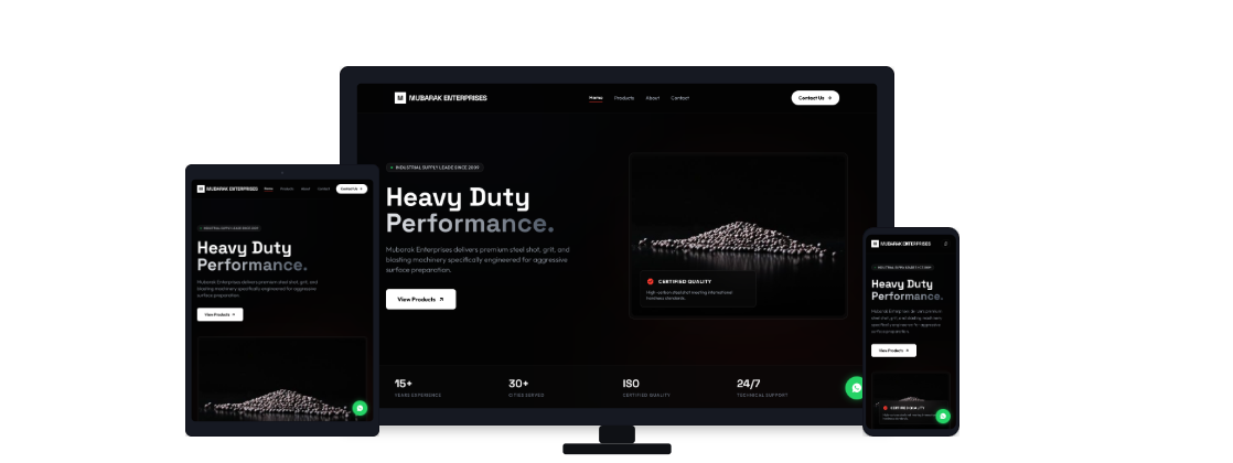 Mubarak Enterprise - Best Industrial Web Dev Case Study
